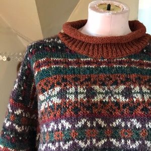 Printed Mock Neck Sweater